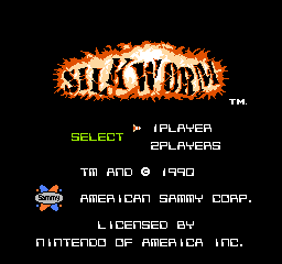 Silk Worm Title Screen